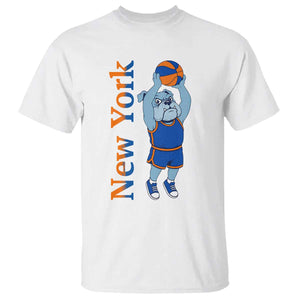 Funny Bulldog Playing Basketball T Shirt New York Pride