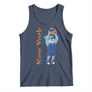 Funny Bulldog Playing Basketball Tank Top New York Pride