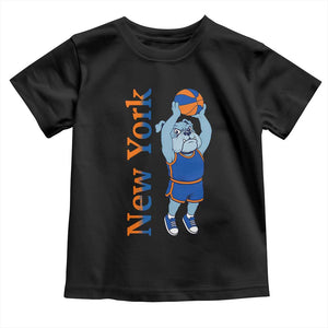 Funny Bulldog Playing Basketball Toddler T Shirt New York Pride