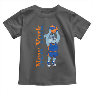 Funny Bulldog Playing Basketball Toddler T Shirt New York Pride