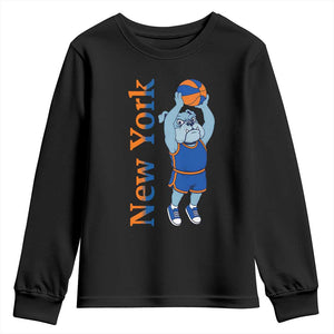 Funny Bulldog Playing Basketball Youth Sweatshirt New York Pride