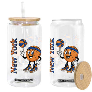 Funny New York Pride Glass Can Basketball Lover Fan Gift