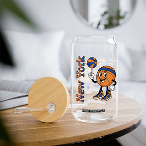 Funny New York Pride Glass Can Basketball Lover Fan Gift
