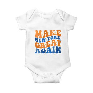 Make New York Great Again Baby Onesie Retro Wave Graphic