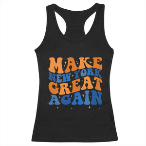 Make New York Great Again Racerback Tank Top Retro Wave Graphic
