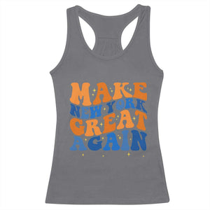 Make New York Great Again Racerback Tank Top Retro Wave Graphic