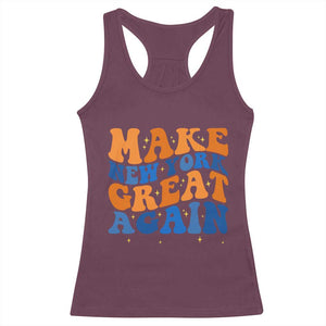 Make New York Great Again Racerback Tank Top Retro Wave Graphic