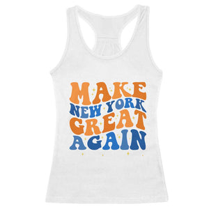 Make New York Great Again Racerback Tank Top Retro Wave Graphic