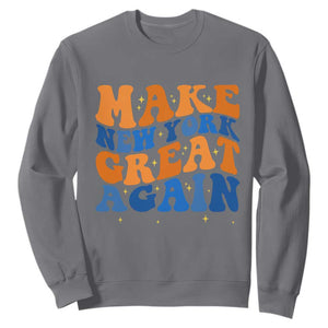 Make New York Great Again Sweatshirt Retro Wave Graphic