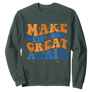 Make New York Great Again Sweatshirt Retro Wave Graphic