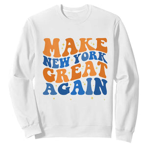 Make New York Great Again Sweatshirt Retro Wave Graphic
