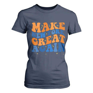 Make New York Great Again T Shirt For Women Retro Wave Graphic