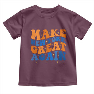 Make New York Great Again Toddler T Shirt Retro Wave Graphic