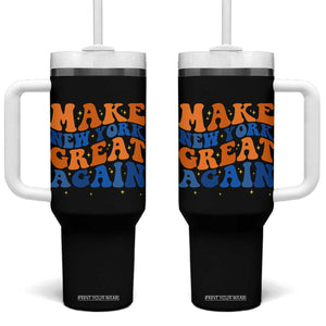 Make New York Great Again Tumbler With Handle Retro Wave Graphic TS12 One Size: 40 oz Black Print Your Wear