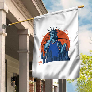 Funny Statue Of Liberty Hoops Fan Garden Flag New York Sports Gift