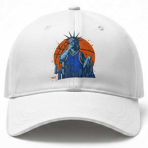 Funny Statue Of Liberty Hoops Fan Baseball Cap New York Sports Gift