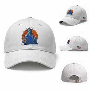 Funny Statue Of Liberty Hoops Fan Baseball Cap New York Sports Gift