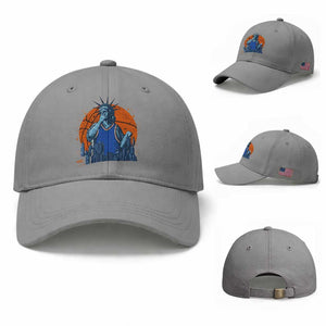 Funny Statue Of Liberty Hoops Fan Baseball Cap New York Sports Gift