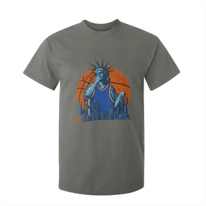 Funny Statue Of Liberty Hoops Fan T Shirt For Kid New York Sports Gift