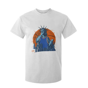 Funny Statue Of Liberty Hoops Fan T Shirt For Kid New York Sports Gift