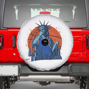 Funny Statue Of Liberty Hoops Fan Spare Tire Cover New York Sports Gift