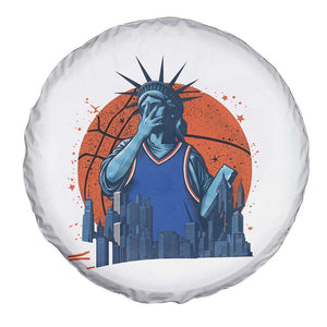 Funny Statue Of Liberty Hoops Fan Spare Tire Cover New York Sports Gift