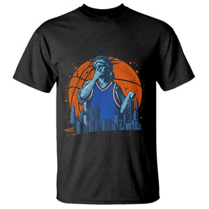 Funny Statue Of Liberty Hoops Fan T Shirt New York Sports Gift