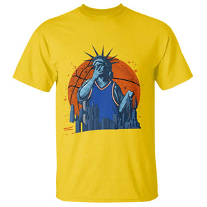 Funny Statue Of Liberty Hoops Fan T Shirt New York Sports Gift