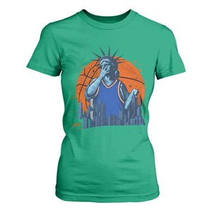 Funny Statue Of Liberty Hoops Fan T Shirt For Women New York Sports Gift