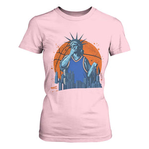 Funny Statue Of Liberty Hoops Fan T Shirt For Women New York Sports Gift