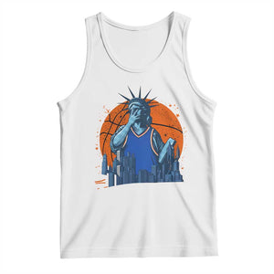 Funny Statue Of Liberty Hoops Fan Tank Top New York Sports Gift