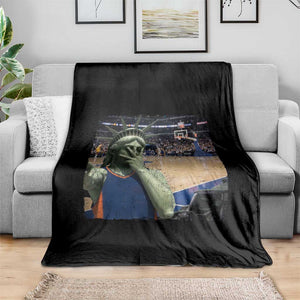 Funny Statue Of Liberty Basketball Selfie Graphic Throw Blanket