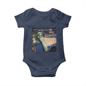 Funny Statue Of Liberty Basketball Selfie Graphic Baby Onesie