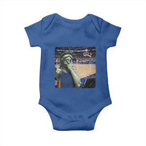 Funny Statue Of Liberty Basketball Selfie Graphic Baby Onesie