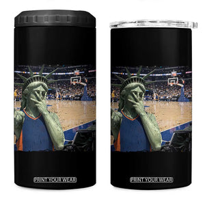 Funny Statue Of Liberty Basketball Selfie Graphic 4 in 1 Can Cooler Tumbler TS12 One Size: 16 oz Black Print Your Wear