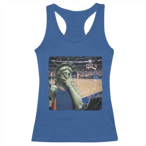 Funny Statue Of Liberty Basketball Selfie Graphic Racerback Tank Top