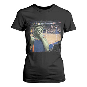 Funny Statue Of Liberty Basketball Selfie Graphic T Shirt For Women TS12 Black Print Your Wear