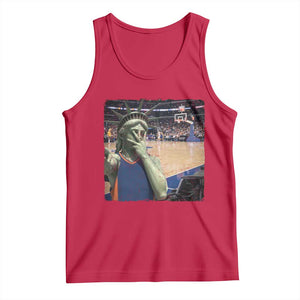 Funny Statue Of Liberty Basketball Selfie Graphic Tank Top