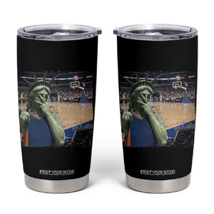 Funny Statue Of Liberty Basketball Selfie Graphic Tumbler Cup