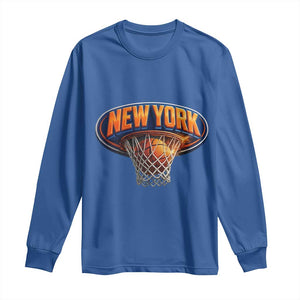 New York Game Day Gift Hoops Lover Long Sleeve Shirt TS12 Royal Blue Print Your Wear