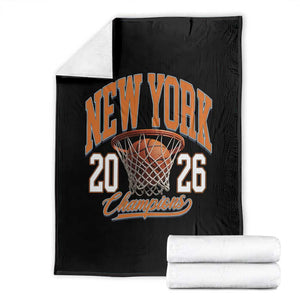Vintage New York Champions 2026 Throw Blanket Hoops Fan Gift