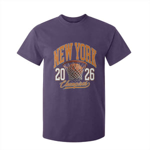 Vintage New York Champions 2026 T Shirt For Kid Hoops Fan Gift
