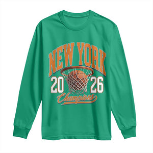 Vintage New York Champions 2026 Long Sleeve Shirt Hoops Fan Gift TS12 Irish Green Print Your Wear