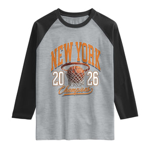 Vintage New York Champions 2026 Raglan Shirt Hoops Fan Gift