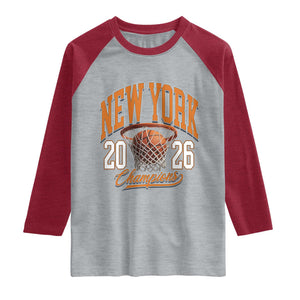 Vintage New York Champions 2026 Raglan Shirt Hoops Fan Gift