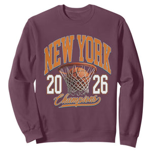 Vintage New York Champions 2026 Sweatshirt Hoops Fan Gift