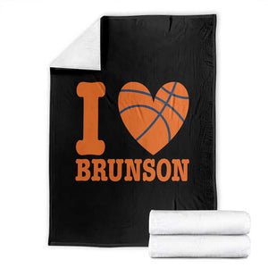 Funny I Love Brunson Name Throw Blanket Hoops Fan Gift