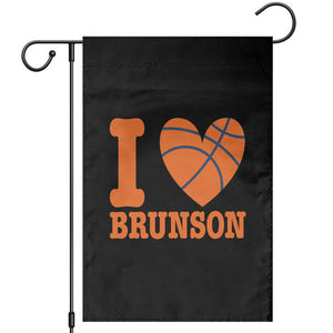 Funny I Love Brunson Name Garden Flag Hoops Fan Gift