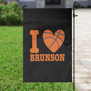 Funny I Love Brunson Name Garden Flag Hoops Fan Gift
