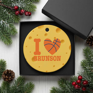 Funny I Love Brunson Name Ceramic Ornament Hoops Fan Gift